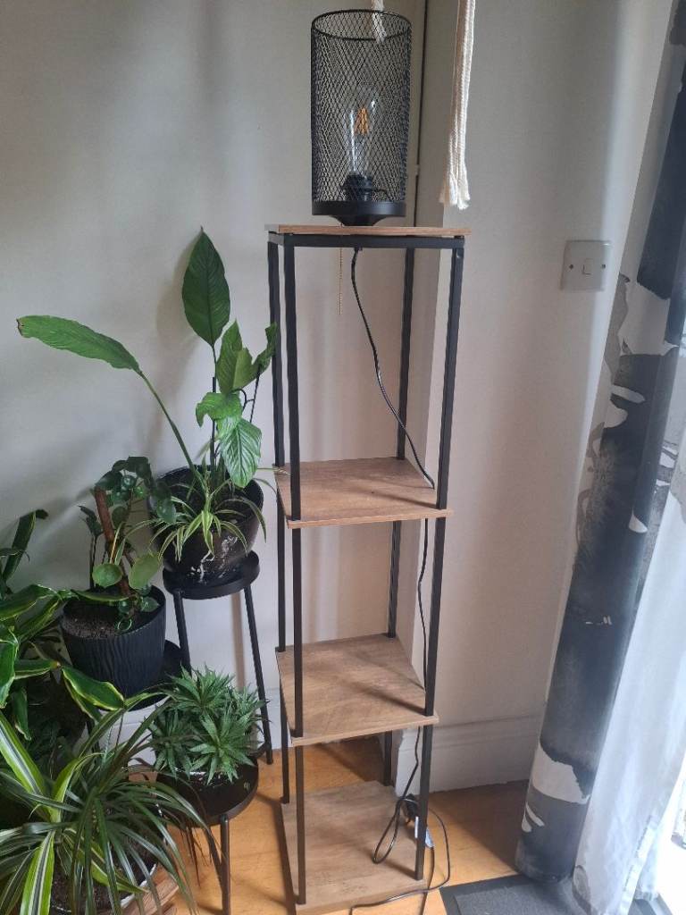 Bookshelves with lamp
