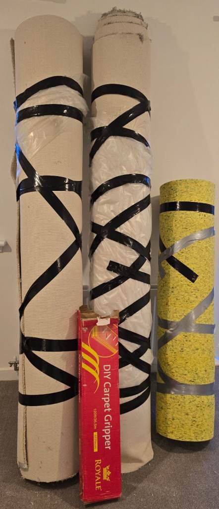 New Carpet Underlay and Gripper - 2 Rolls Underlay