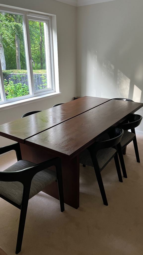 Solid wood dining table , and  sideboard 