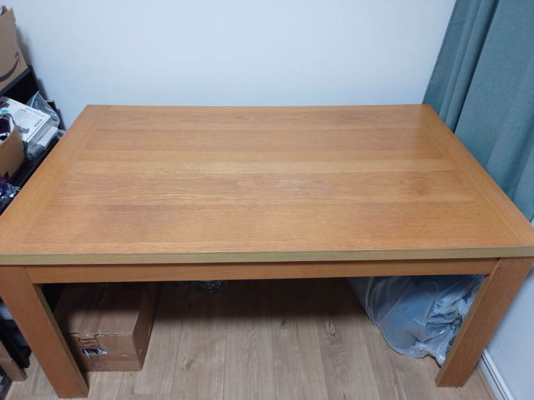 MUST GO Large Wooden Brown Dining Table