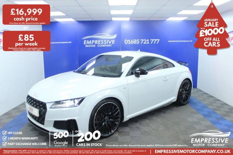 2019 19 AUDI TT 2.0 TFSI 40 BLACK EDITION COUPE 3DR PETROL S TRONIC EURO 6 (S/S)