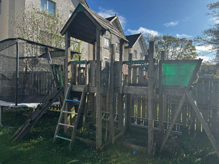 Cottage Boat climbing frame with slide by Jungle Gym 