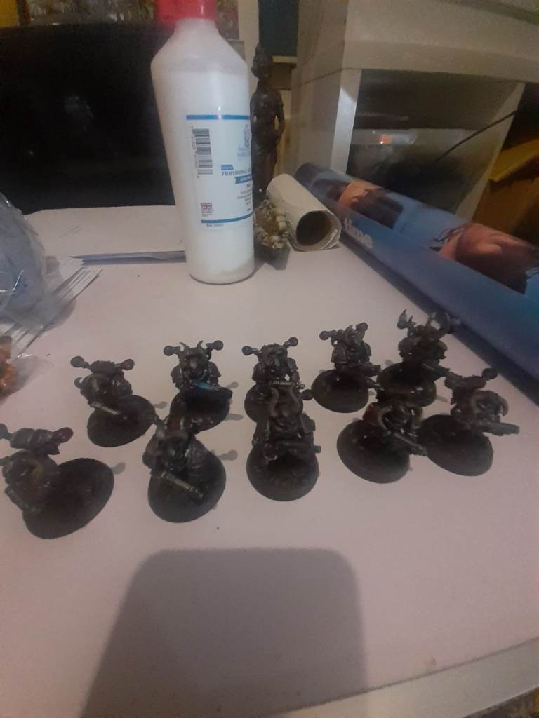 10 Old Plastic Chaos Space Marines For Warhammer 40k Games Workshop