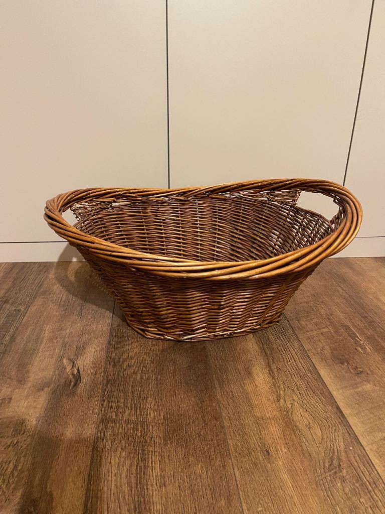 Large wicker log basket