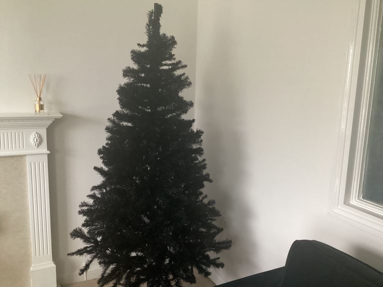 Black reversible Christmas tree 6ft