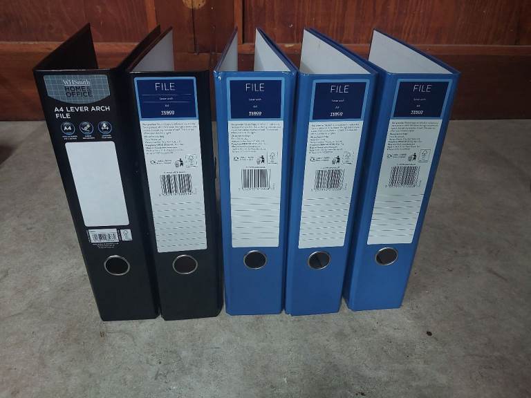 13 x Lever Arch Files A4 13 JOBLOT WHSmith Tesco Home Very Good Condition