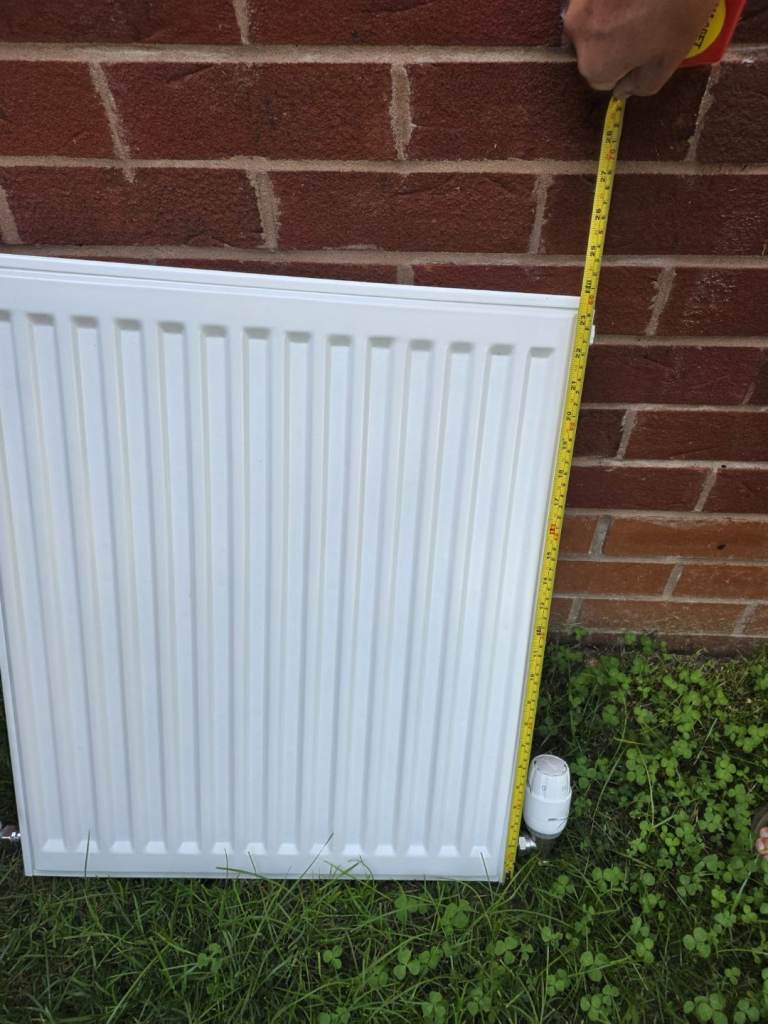 White Panel Radiator, Good Condition, with TRV
