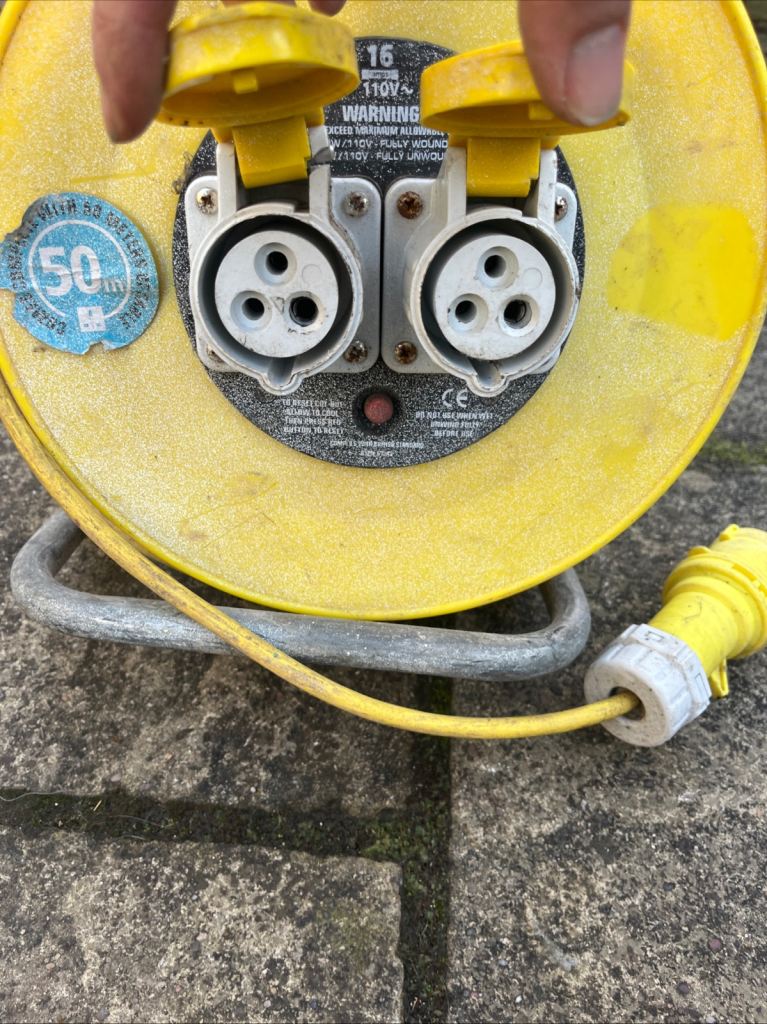 110 v twin extension cable 50 mts 