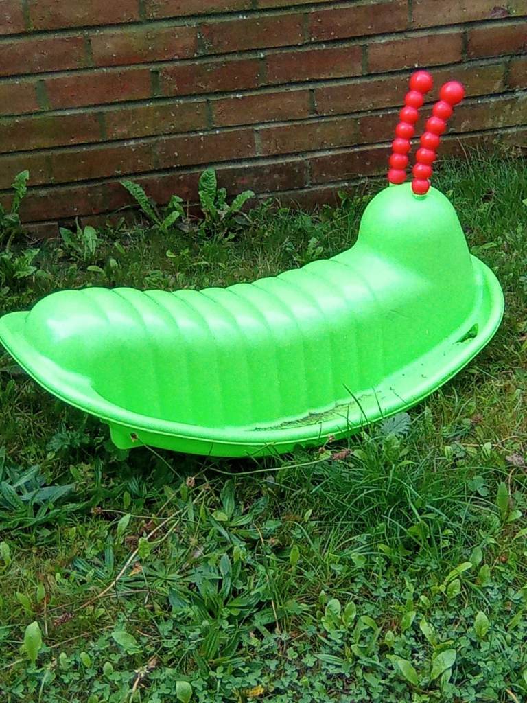 Fun Green Caterpillar Rocker for Kids – Good Condition