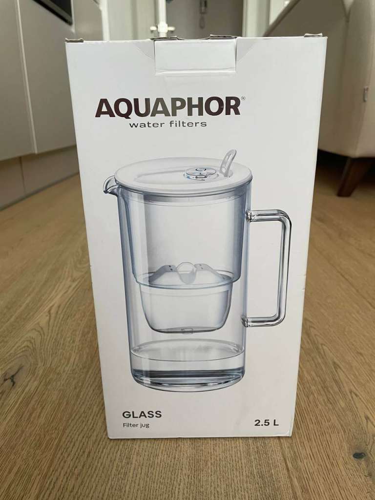 Aquaphor glass water filter jug (Brand New)