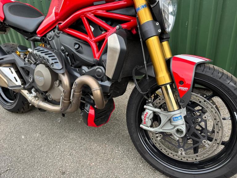Ducati Monster 1200S White Stripe 2015 Red 23k Full Ducati History Ohlins
