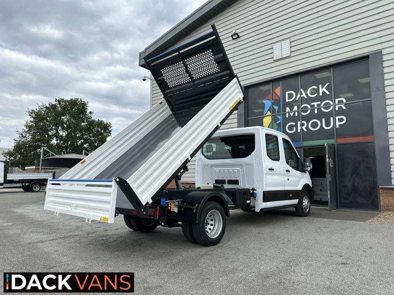 75 Reg, Ford Transit L3 Double Cab Steel Tipper, Tow Bar, Air-Con, 3ton Towing