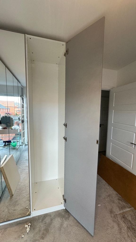 IKEA PAX VIKEDAL mirror door and wardrobe 50x58x236cm white