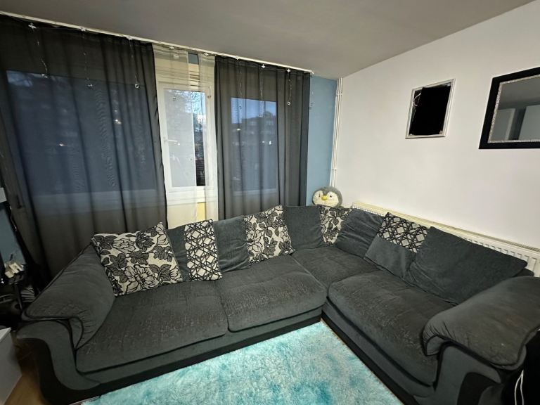 Large gray corner sofa