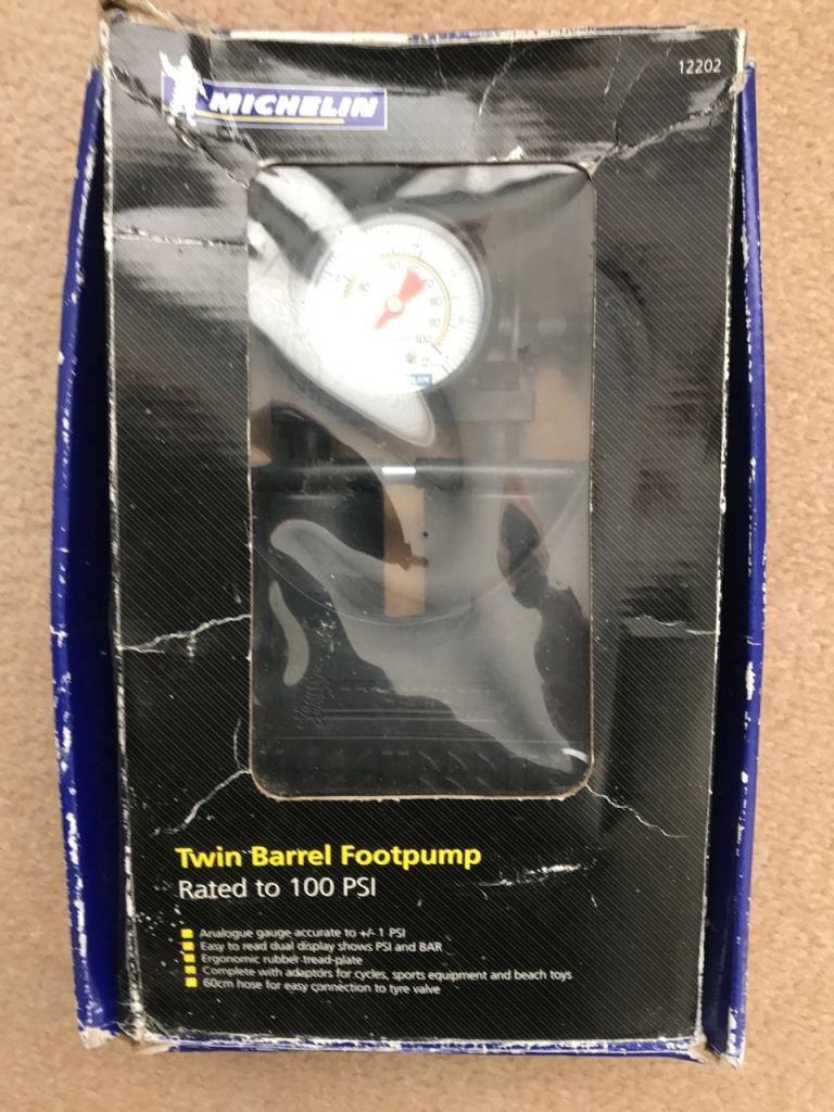 Michelin twin barrel footpump