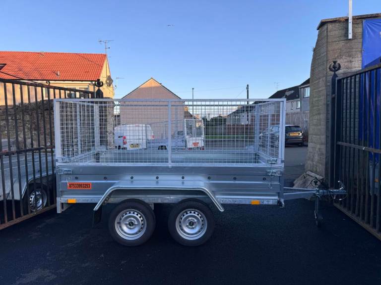 BRAND NEW 8,7FT X 4,2FT TWIN AXLE TRAILER WITH 80CM MESH 750KG
