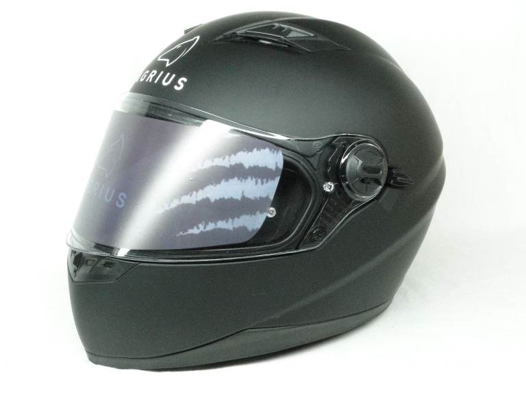 Helmet with Sun Visor Agrius Rage SV Matt Black Size M 57-58cm Motorcycle Motorbike Scooter Bike