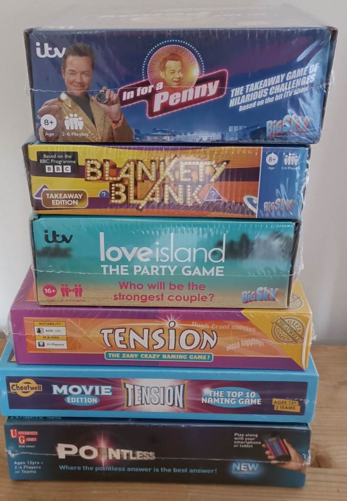 Brand New Board Games x 6 - TV Show Themed