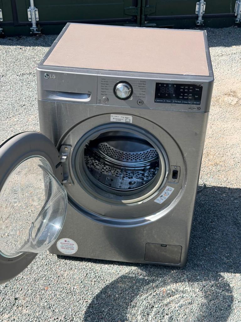 LG Direct Drive Washing Machine - Grey/Silver, Good Condition- can deliver locally 