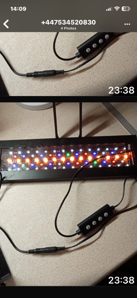 Marine fish tank lights multi coloured 