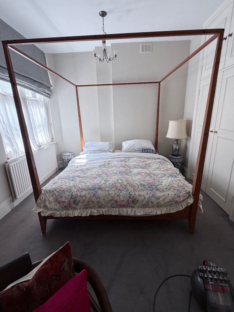 Canopy Wooden Bed Frame – Solid Wood