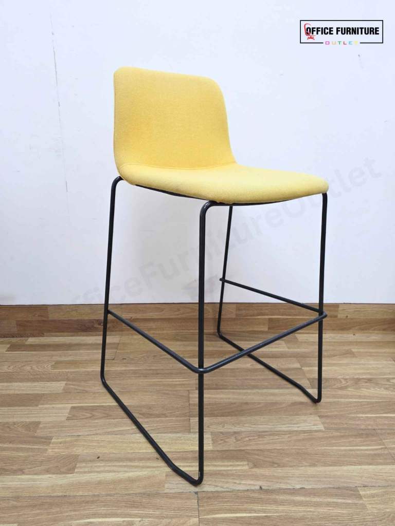 Modern Upholstered Bar Stool – Single - Lemon
