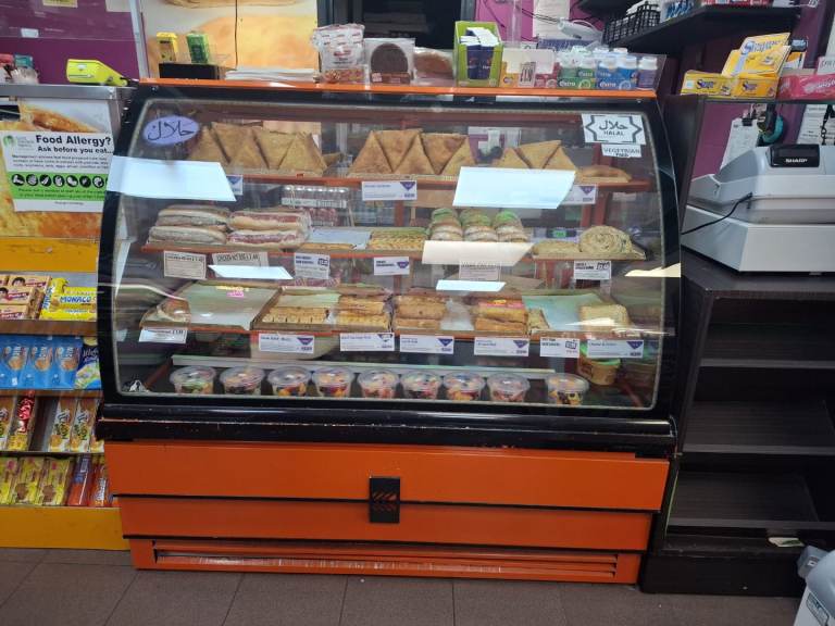 Chilled Display Cabinet - Orange/Black, Good Condition