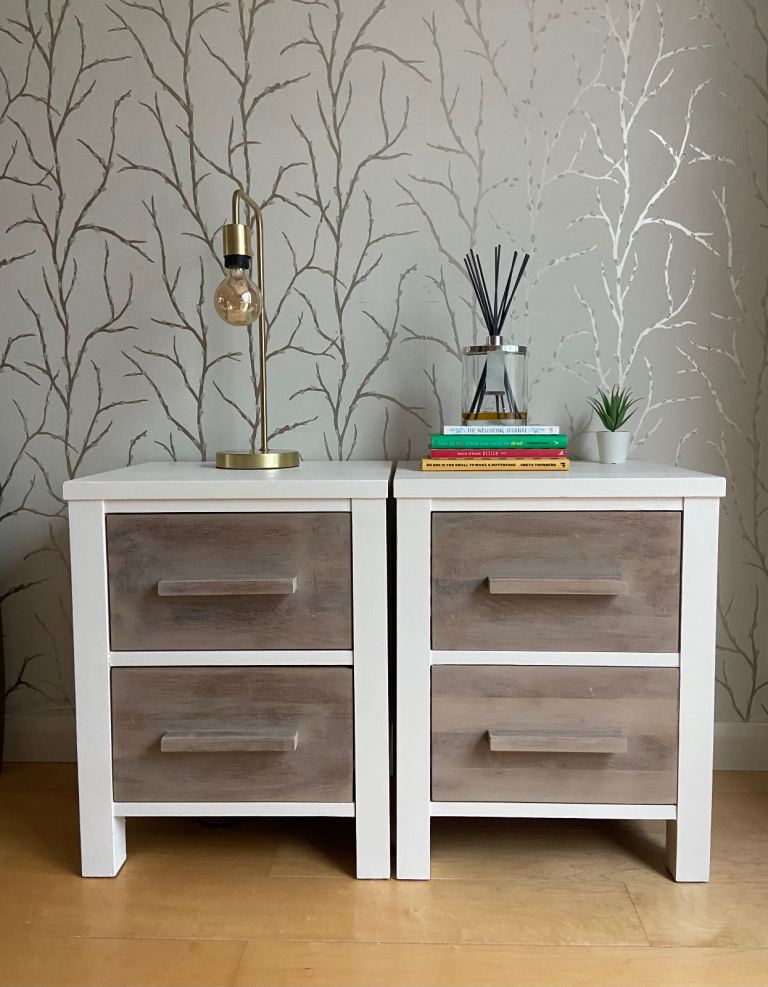 Solid walnut bedside tables (can deliver)