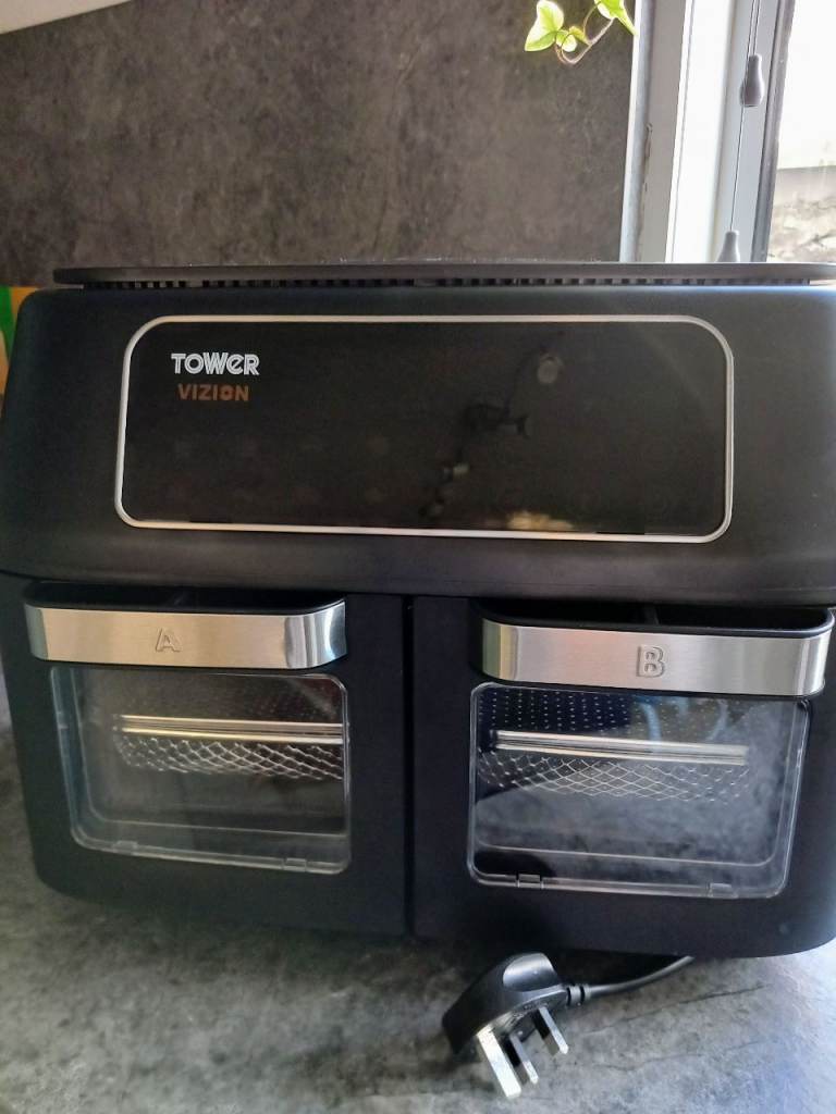 Tower Vortx Dual Compartment Black Airfryer