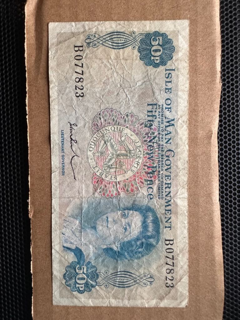 Isle of Man 50 New Pence Bank Note – Collectible Currency