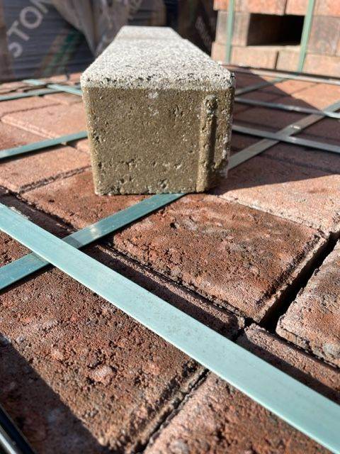 SILVER FLECK GRANITE TOPPED EDGING - 300x100x80MM - ONLY £5 PER LINEAR METER!