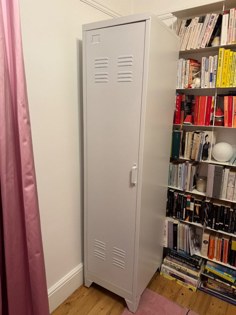 Metal Locker Wardrobe - White
