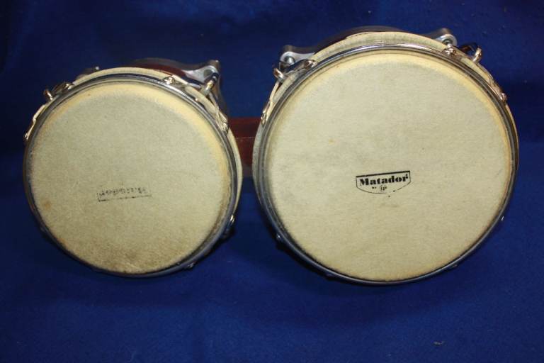 LP Matador Bongo Drums Dark Brown 7.1/4in + 8.5/8in Heads ~ Silver Hardware ~ £100 ono