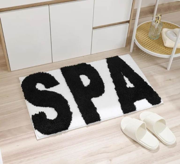 Alphabet SPA Bathroom Mat Super Water Absorbent and Ultra Fluffy )
