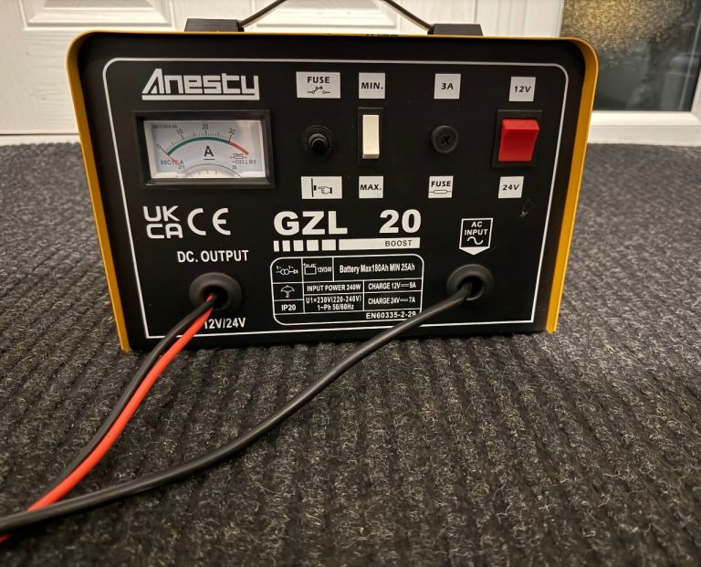 Car Battery Charger, 12V/24V 20A 20Amp Heavy Duty Battery Charger, 