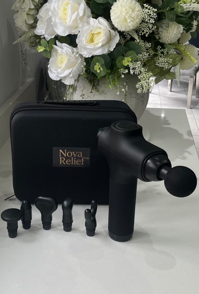 NovaRelief Massage Gun – Deep Tissue, Like New, With Case