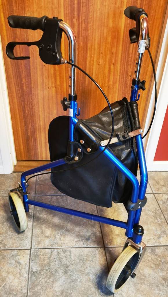 BLUE 3-WHEELED WALKER