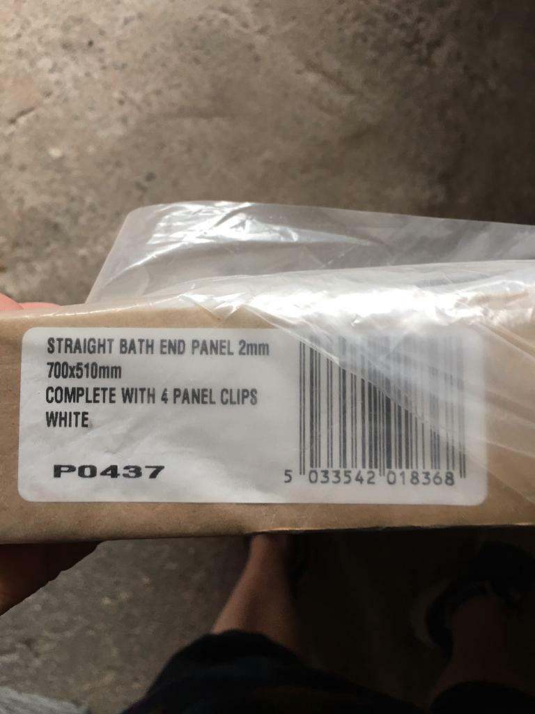 Straight Bath end panel