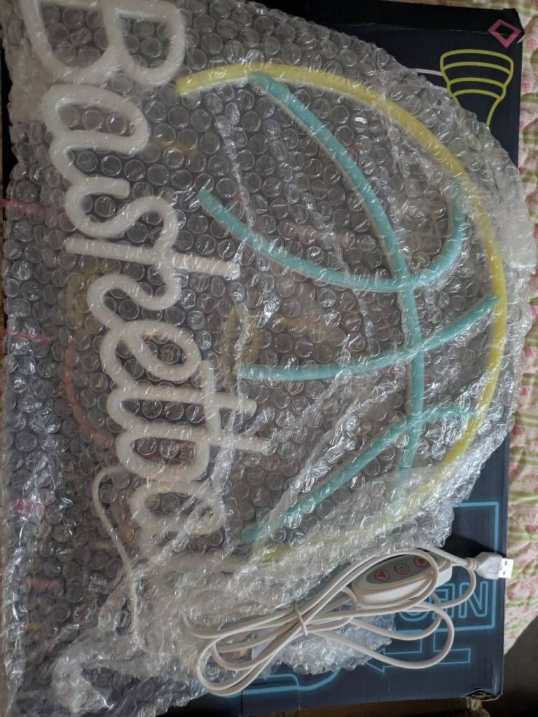 Boys basketball bedroom Neon wall light 