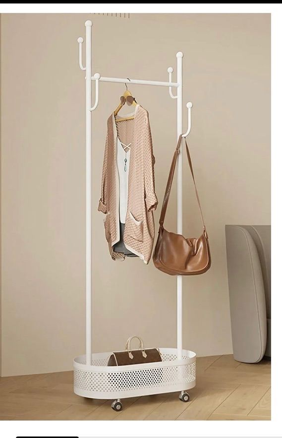 Small Clothes Rack with Wheels 