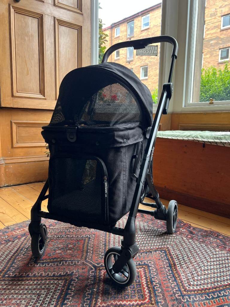 beberoad pet stroller travel - black stroller / pram for puppies / small dogs