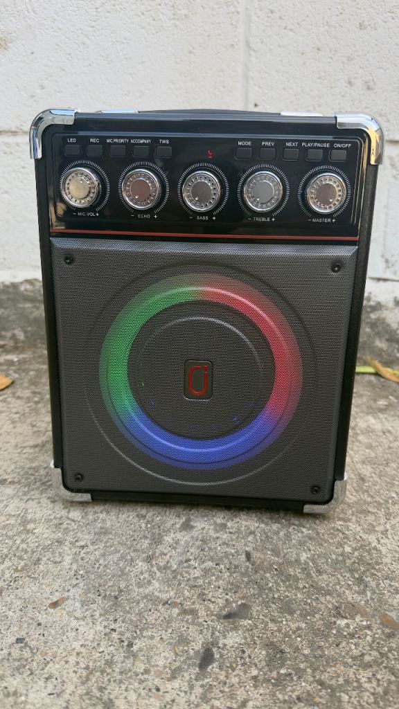 Bluetooth Speaker with Bass and LED Lights - Great Sound