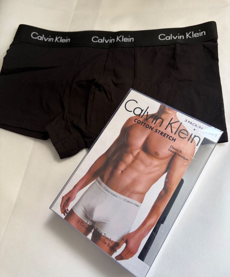 Calvin Klein Black Cotton Stretch Boxers - 3 Pack, NEW