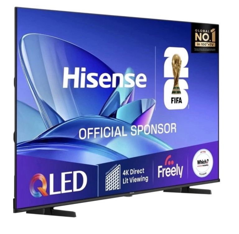 Hisense 55E78QTUK PRO 55 Inch QLED 4K Ultra HD Smart TV Bluetooth WiFi, RRP £399