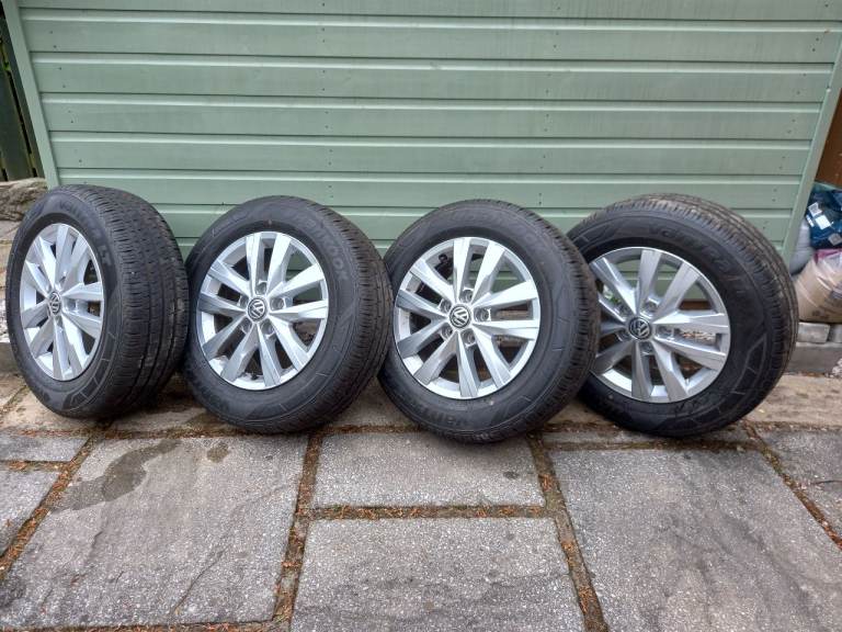 Genuine V W 16" alloy wheels c/w Hancook 205/65/16 com vehicle tyres.
