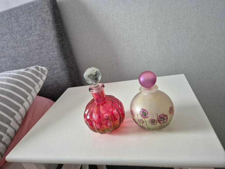 Pair of Decorative Glass Perfume Bottles