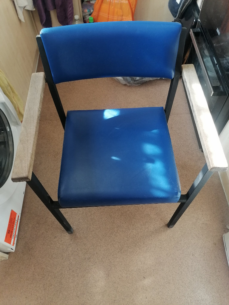 image for Blue cushioned Chair
