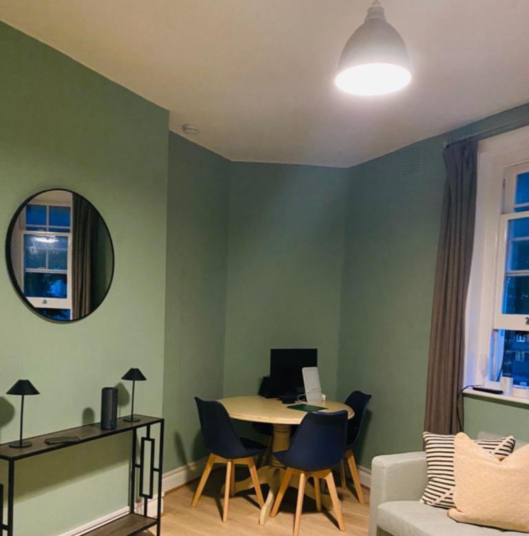 Large solid wood round dining table 