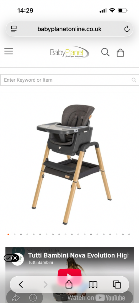 Tutti Bambini Nova Evolution Highchair
