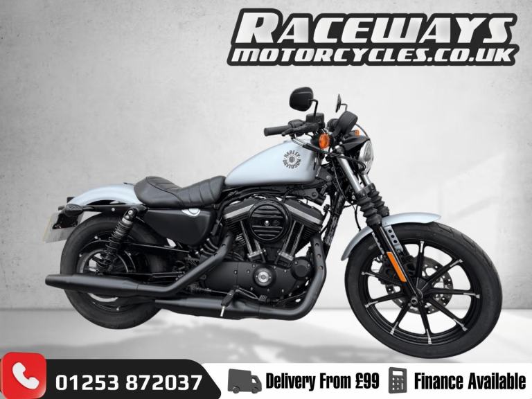 HARLEY DAVIDSON SPORTSTER XL883N IRON 2019 SILVER 6,714 MILES USED MOTORCYCLE